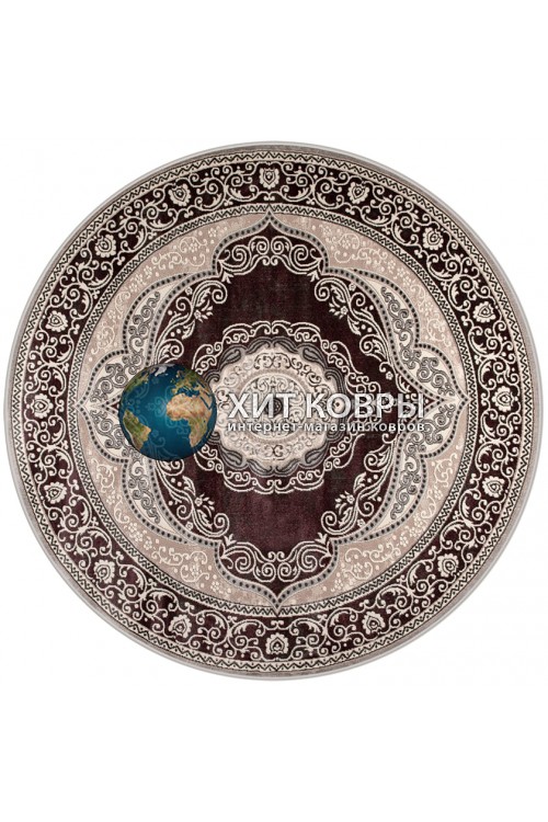 Российский ковер Rimma Lux 36868 Серый-фиолетовый круг